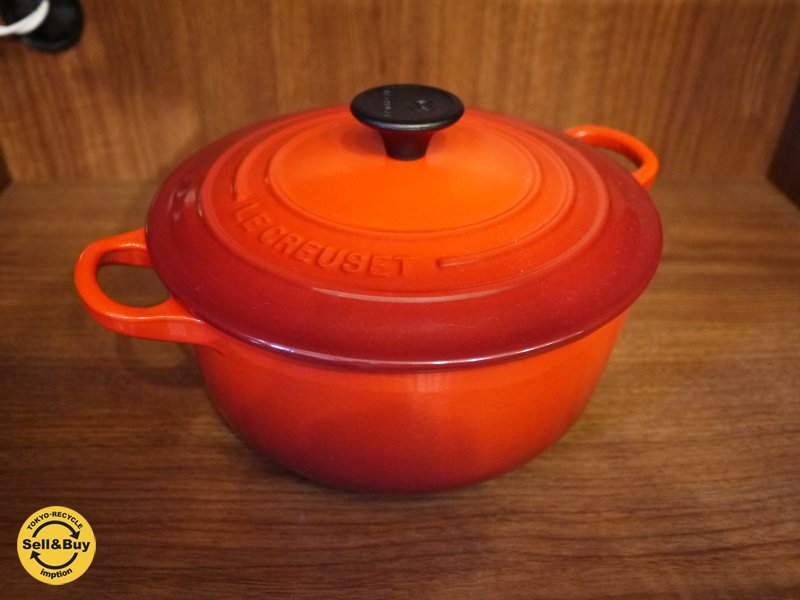 LE CREUSET/ルクルーゼ ココット ロンド 20センチ チェリーレッド ◎