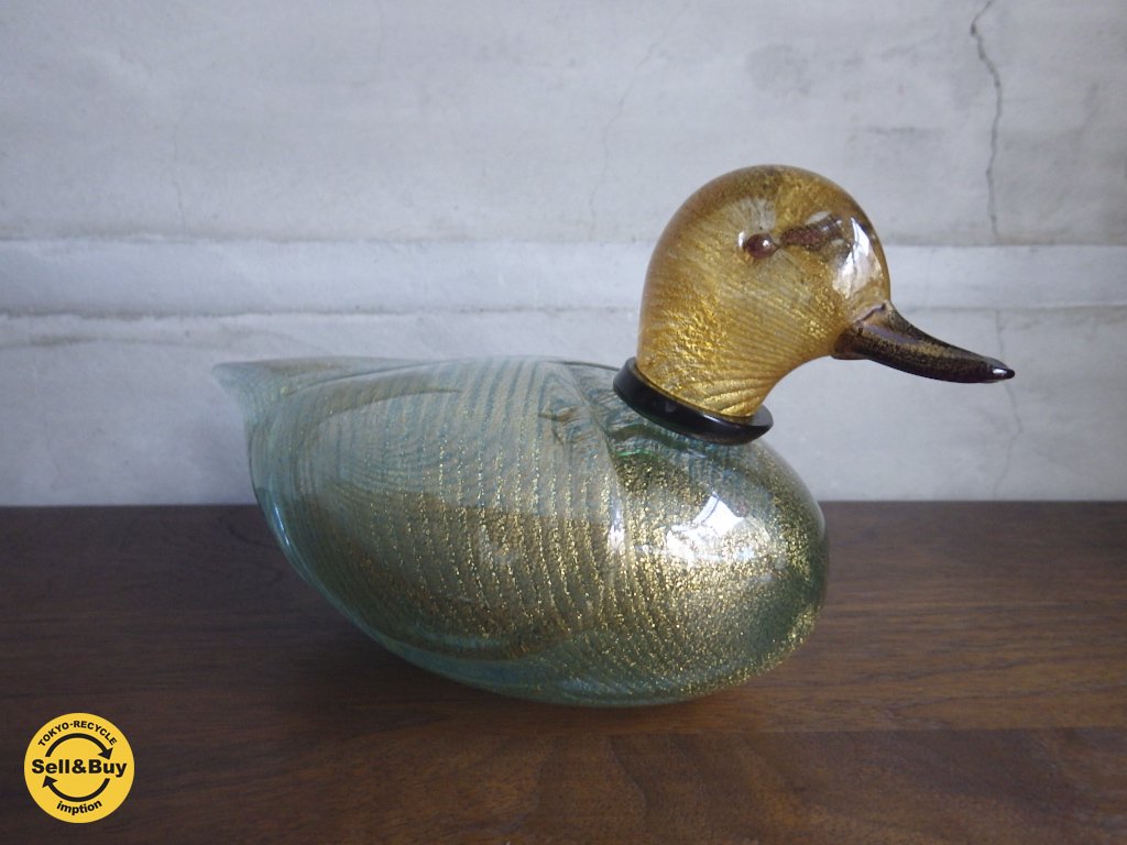 ムラーノ Murano / ガラス Glass duck ダックオブジェ 鴨 鳥 L.I.P. Murano ♪