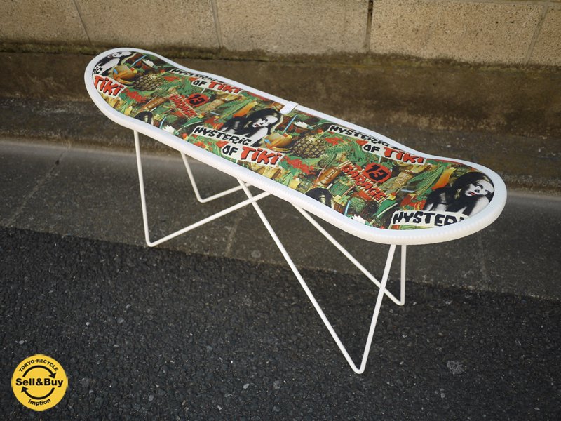 メイドバイセブン リユース MADE BY SEVEN REUSE スケートデッキスツール ヒステリックグラマー×MB7 コラボ TIKI SKATE DECK STOOL ◎