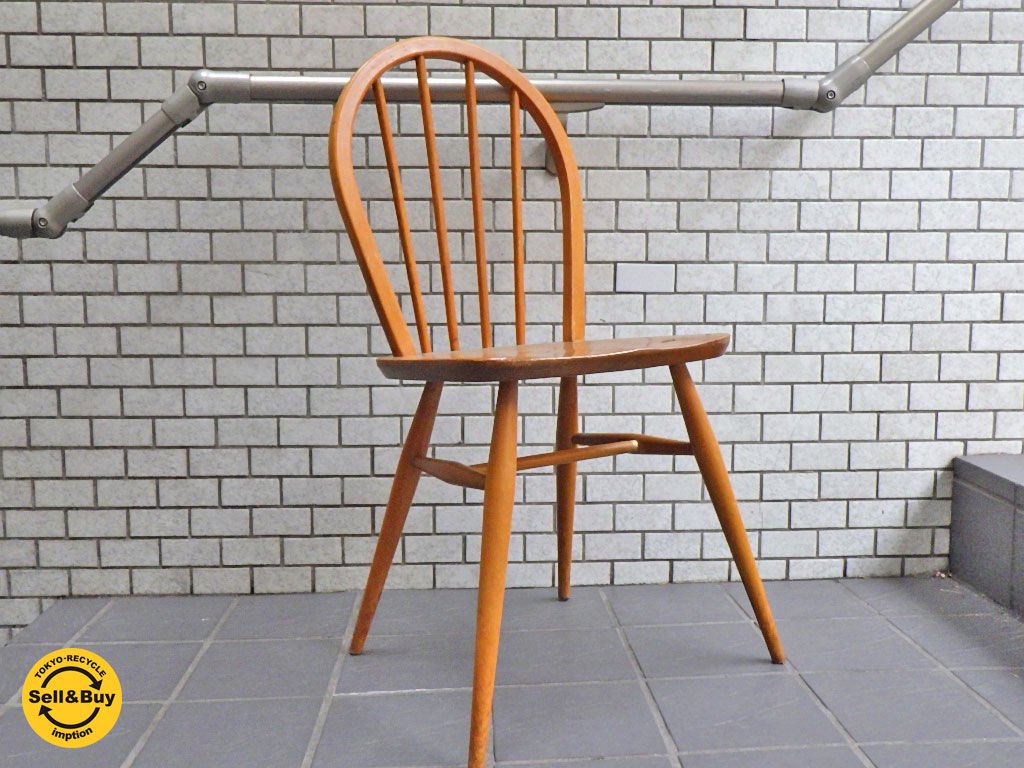 アーコール Ercol ビンテージ フープバック チェア ナチュラル B ■