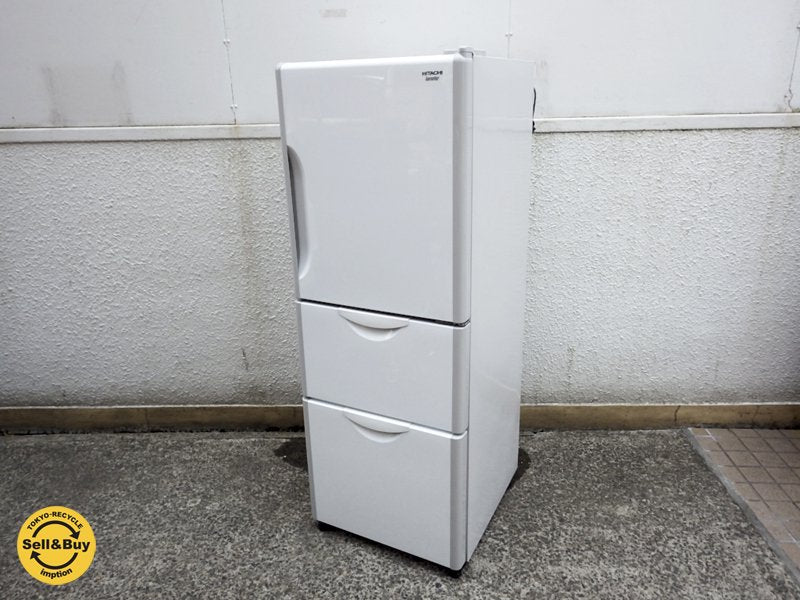 日立 HITACHI INVERTER SLIM COMPACT ノンフロン冷凍冷蔵庫 265L 2012年製 ホワイト R-27CS ●