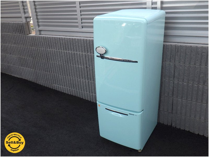 ナショナル / National パーソナルノンフロン冷蔵庫 『 WiLL FRIDGE mini / ウィル フリッジ ・ミニ 162L 』 希少ターコイズカラーの最終型2005年モデル ★