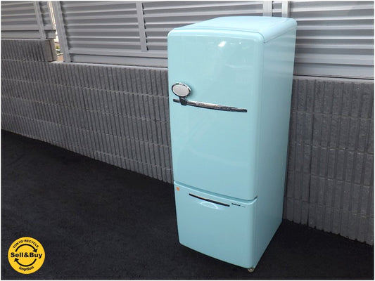 ナショナル / National パーソナルノンフロン冷蔵庫 『 WiLL FRIDGE mini / ウィル フリッジ ・ミニ 162L 』 希少ターコイズカラーの最終型2005年モデル ★