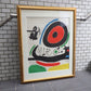 ジョアン・ミロ Joan Miro  リトグラフ 版画 額装 抽象画 ７３×９４ｃｍ プリントサイン  1970年大阪万博  ■