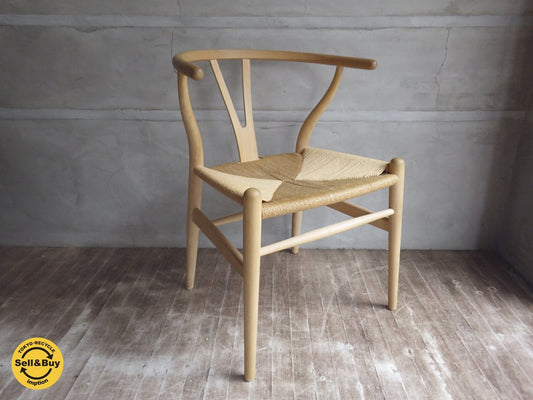 Hans.J Wegner ハンス.J ウェグナー カールハンセン&サン ウィッシュボーンチェア / CH24 / Yチェア ビーチ ソープフィニッシュ デンマーク A ♪