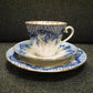 インペリアル・ポーセレン Imperial Porcelain トリオセット C&S デザートプレート "小さな庭" ロシア製 旧ロゴ コバルト 金彩 b ◎