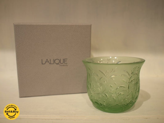 ラリック LALIQUE キャンドルホルダー ローズマリー クリスタル 未使用品 ◎