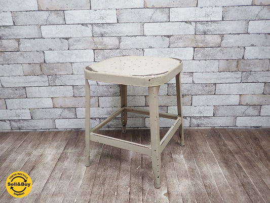 リオン LYON ファクトリースツール FACTORY STOOL ホワイト Sサイズ P.F.S取扱 ●