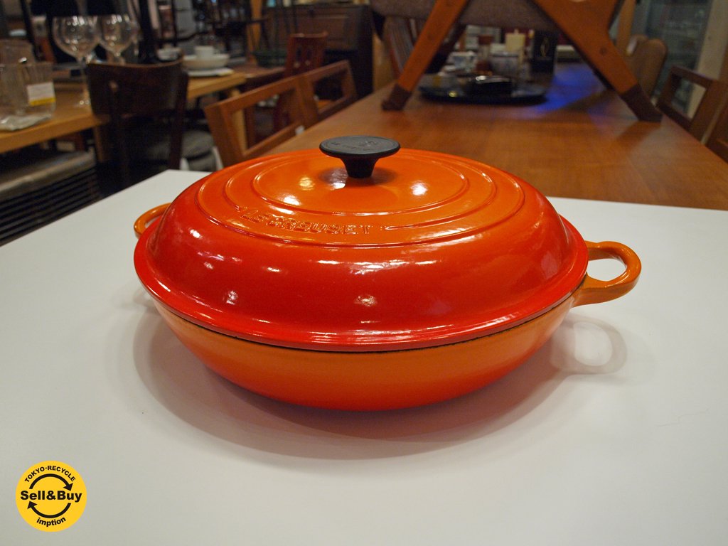 ルクルーゼ / LE CREUSET 『 ビュッフェ キャセロール Φ 30cm オレンジグラデーション 』 未使用 ★