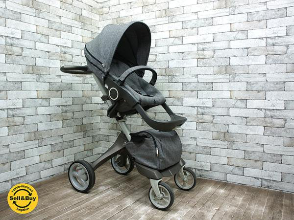 ストッケ STOKKE エクスプローリー xplory ベビーカー 4輪 両対面式 ブラックメラーンジ ●