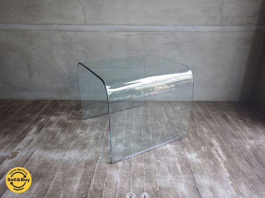 曲げガラス サイドテーブル glass side table ♪