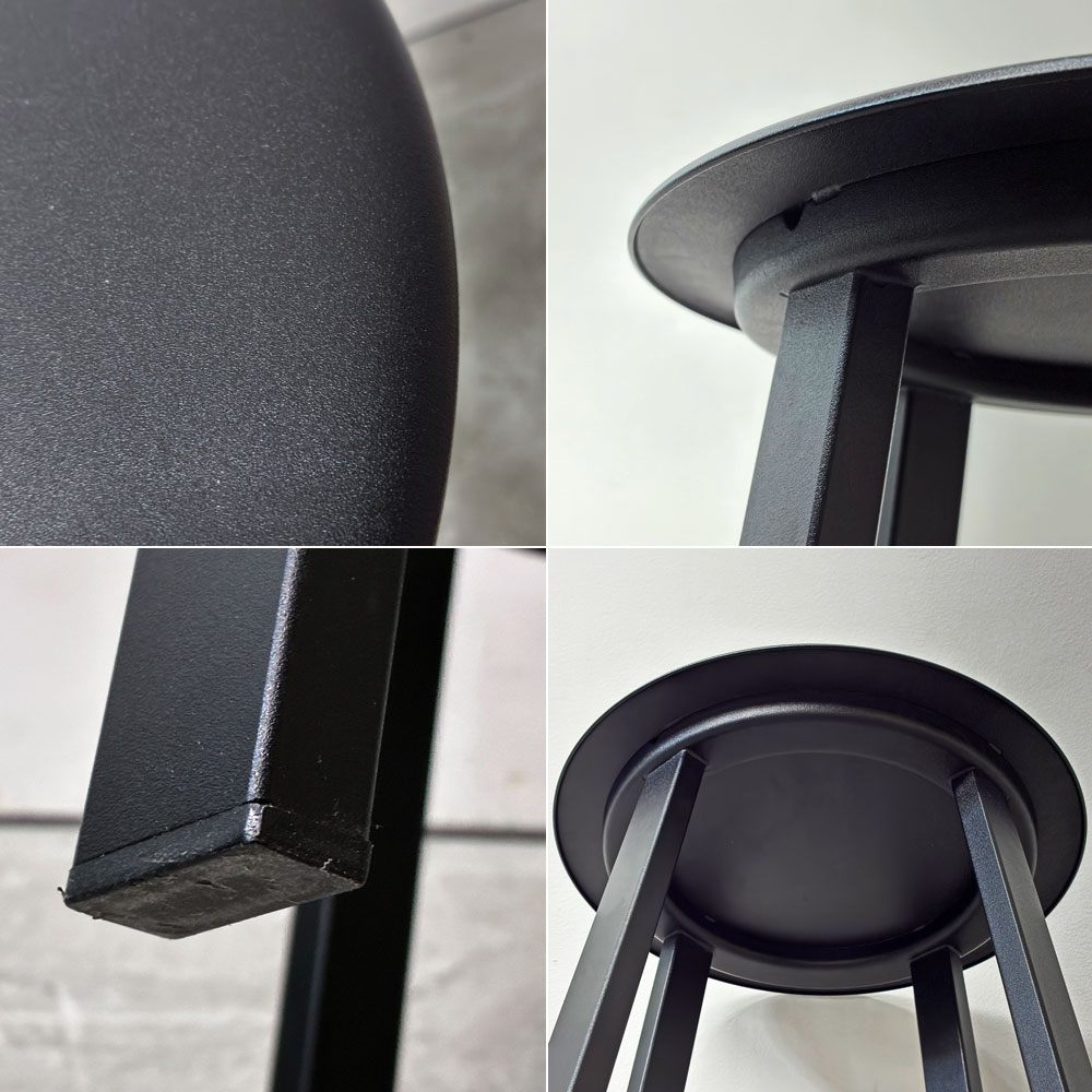 ヘイ HAY リボルバー バースツール ハイ REVOLVER BAR STOOL HIGH H76cm ブラック 回転式座面 レオン・ランズメイヤー デンマーク 定価￥56,100 - A ●