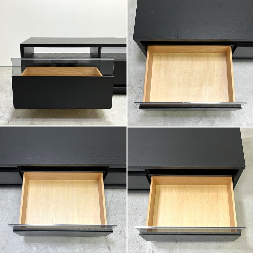 マスターウォール MASTERWAL バス BASS AV BOARD オーク無垢材使用 ブラック塗装 W180cm D48cm アカセ木工 ●