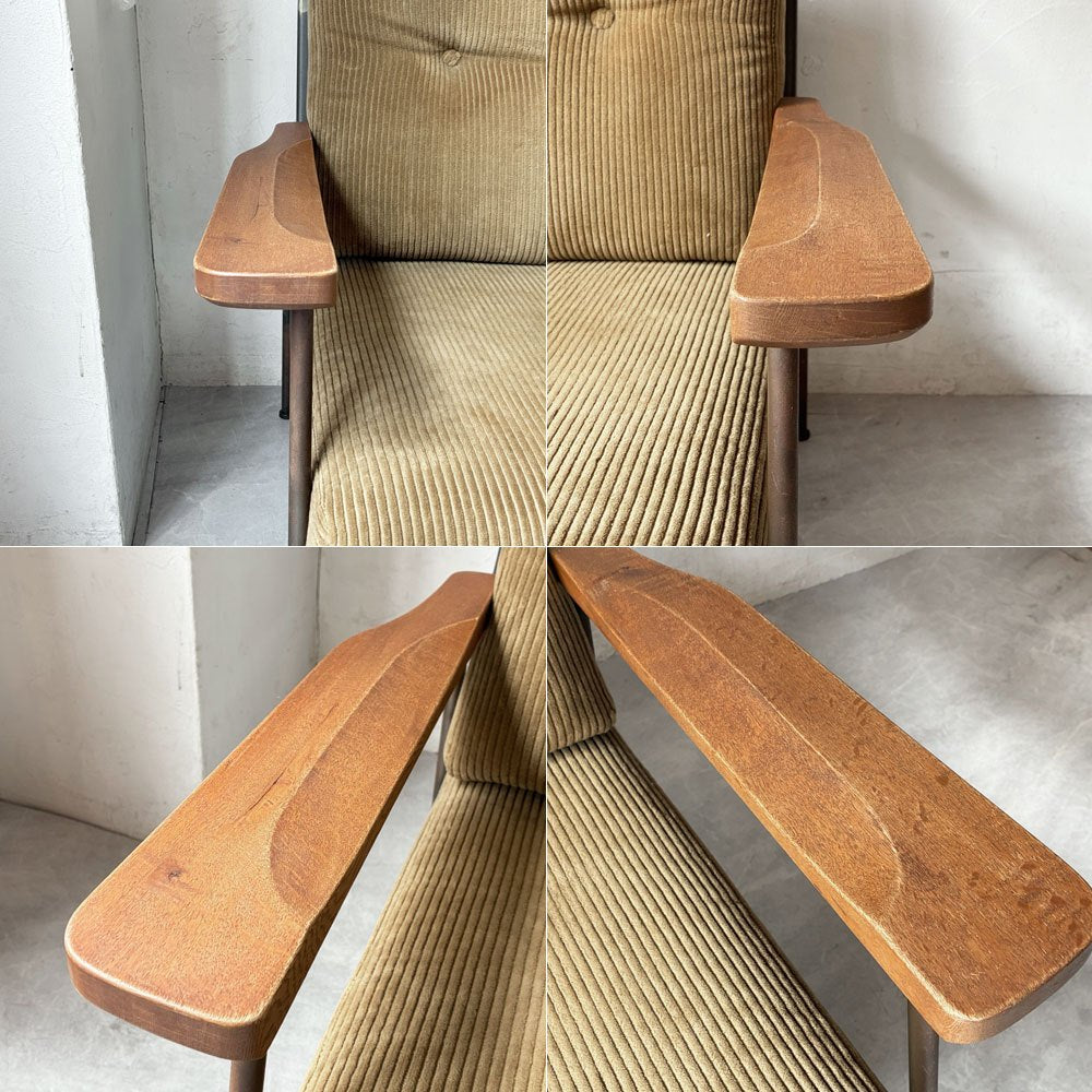 トラックファニチャー TRUCK FURNITURE HR2シーター ソファ HR SOFA 2-SEATER グリーン コーデュロイ ナラ無垢材 アイアン 工業系デザイン ★