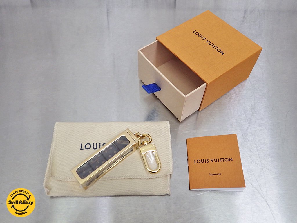 シュプリーム × ルイ・ヴィトン Supreme × Louis Vuitton ダイス キーチェーン Dice Keychain ゴールド×ブラウン 未使用品 ●