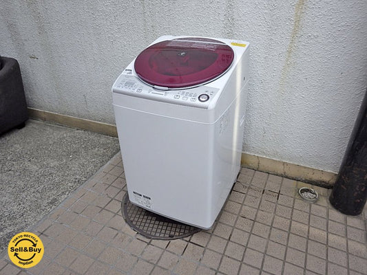 シャープ SHARP 8k/4.5k 洗濯乾燥機 『ES-TX840-R』 状態良好 2015年製 ●