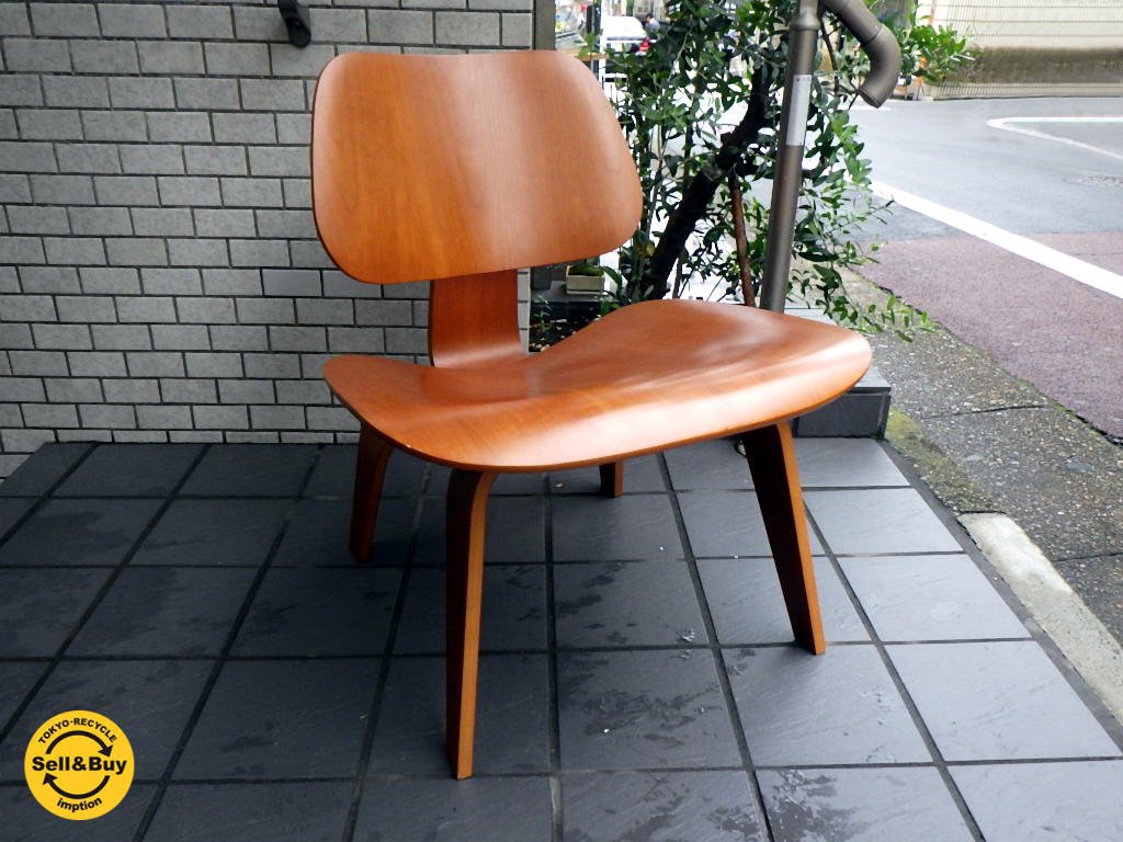 正規 美品 ハーマンミラー Herman Miller LCW.CX ラウンジ チェア ウッド チェリー Eams イームズ ■