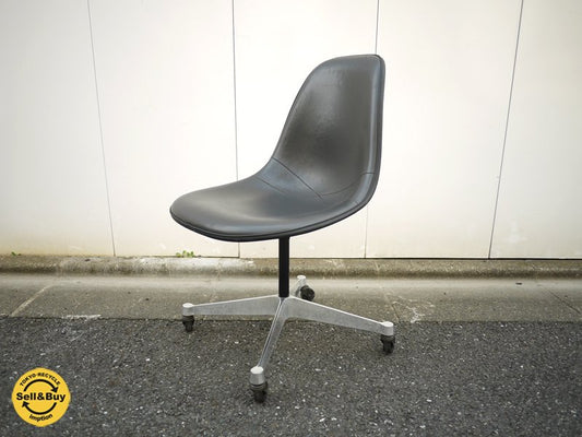 ハーマンミラー / Herman Miller モダンファニチャーサービス ナウガレザー サイドシェルチェア ブラック コントラクトベース イームズ ◎