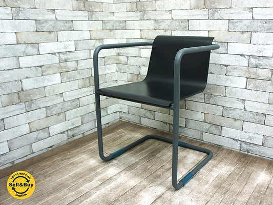 ドイツ トーネット×無印良品 スチールパイプ チェア ダークグレー THONET×MUJI ●