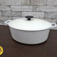 ルクルーゼ LE CREUSET ココットオーバル 27cm ホワイト 箱付き ●