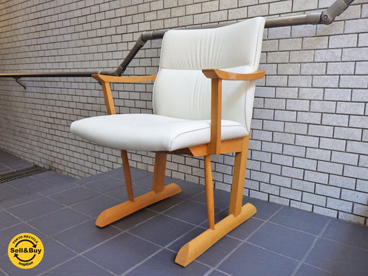 飛騨産業 キツツキ 円空 ダイニングチェア ナラ無垢材 椅子 Ｂ ■