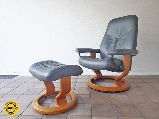 エコーネス EKORNES ディプロマット ストレスレスチェア オットマン付 ◇