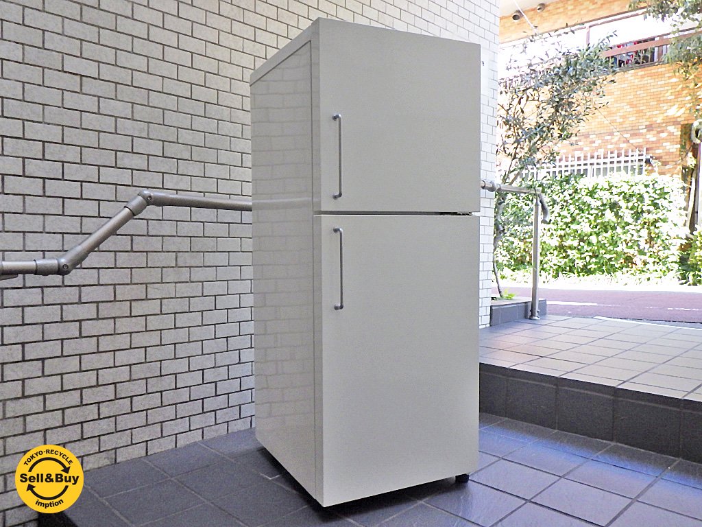 無印良品 MUJI バーハンドル 137L 2ドア 冷蔵庫 深澤 直人 デザイン M-R14C  2007年 ■