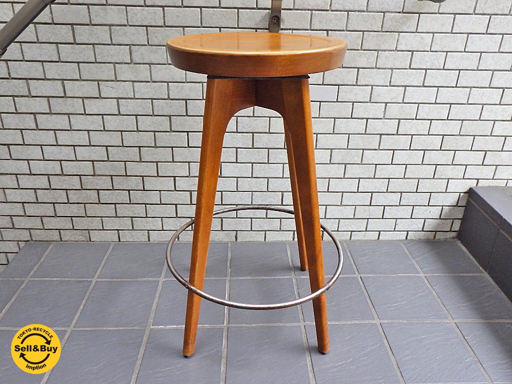 パシフィックファニチャーサービス PACIFIC FURNITURE SERVICE P.F.S ウッドスツール WOOD STOOL Lサイズ カバ材 C ■