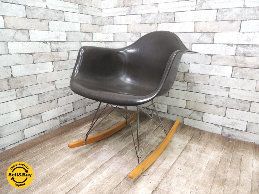 ハーマンミラー Herman Miller アームシェルチェア Armshell chair 2nd ロッカーベース RAR C&R イームズ ●