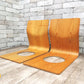 天童木工 TENDO 欅 座椅子 2脚セット プライウッド ビンテージ Xロゴ 藤森健次 A ●