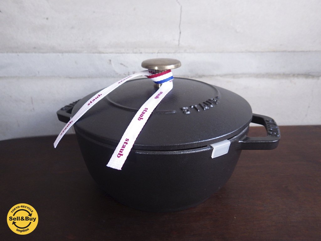 ストウブ staub ワナベ Wa-NABE 和鍋 Sサイズ ブラック 未使用 ♪