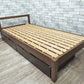 無印良品 MUJI バーチ材 シングルサイズ 木製ベッドフレーム ブラウン ベッド 引き出し収納付 ●