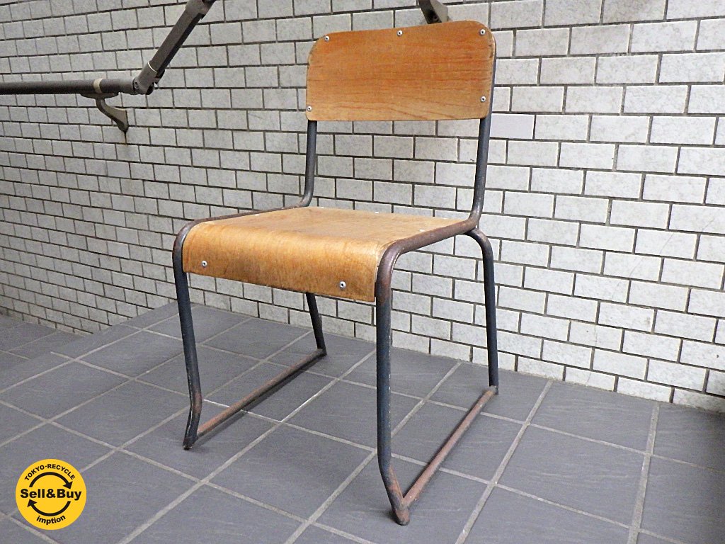UKビンテージ スタッキング スクールチェア BIDDULPH INDUSTRIES製 B ■
