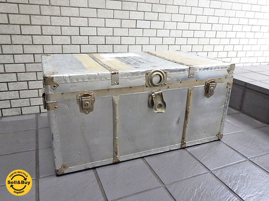 ビンテージ vintage アルミトランク trunk ボックス / ローテーブル ■