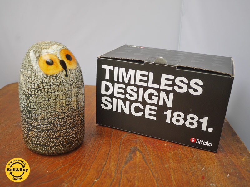 イッタラ iittala イッタラバード メンフクロウ Barn Owl オイバ・トイッカ Birds by Toikka 箱付き美品 ■