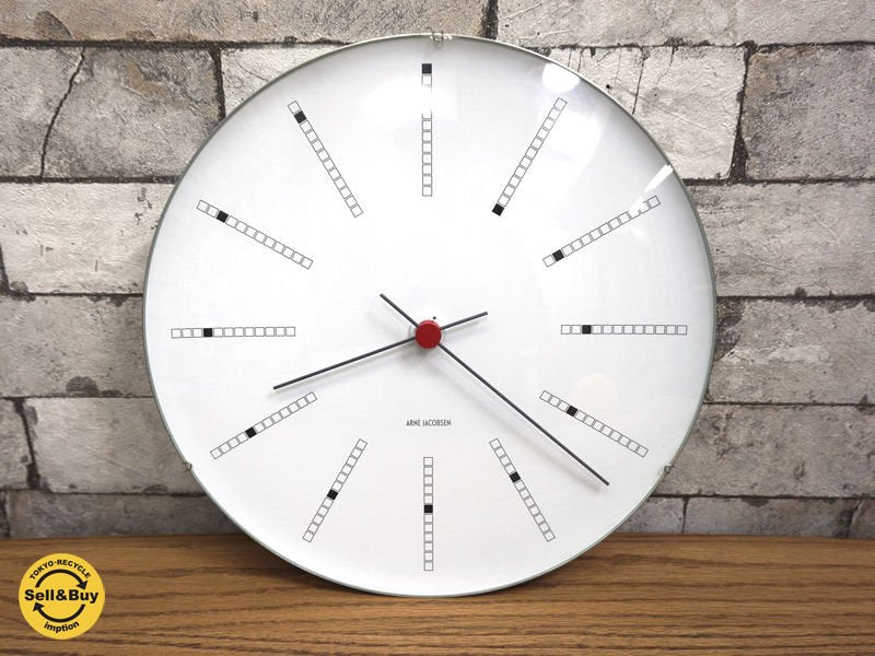 アルネヤコブセン ARNE JACOBSEN バンカーズクロック Wall Clock Bankers 290mm 掛け時計 ●