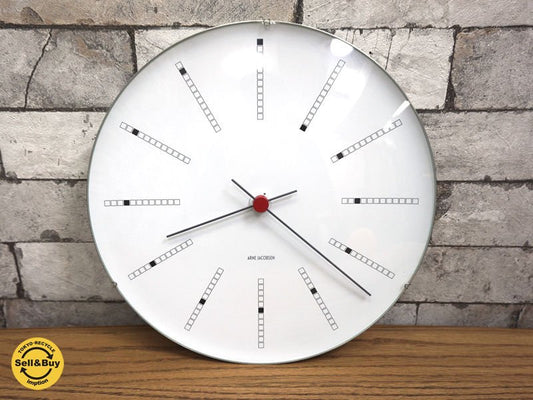 アルネヤコブセン ARNE JACOBSEN バンカーズクロック Wall Clock Bankers 290mm 掛け時計 ●