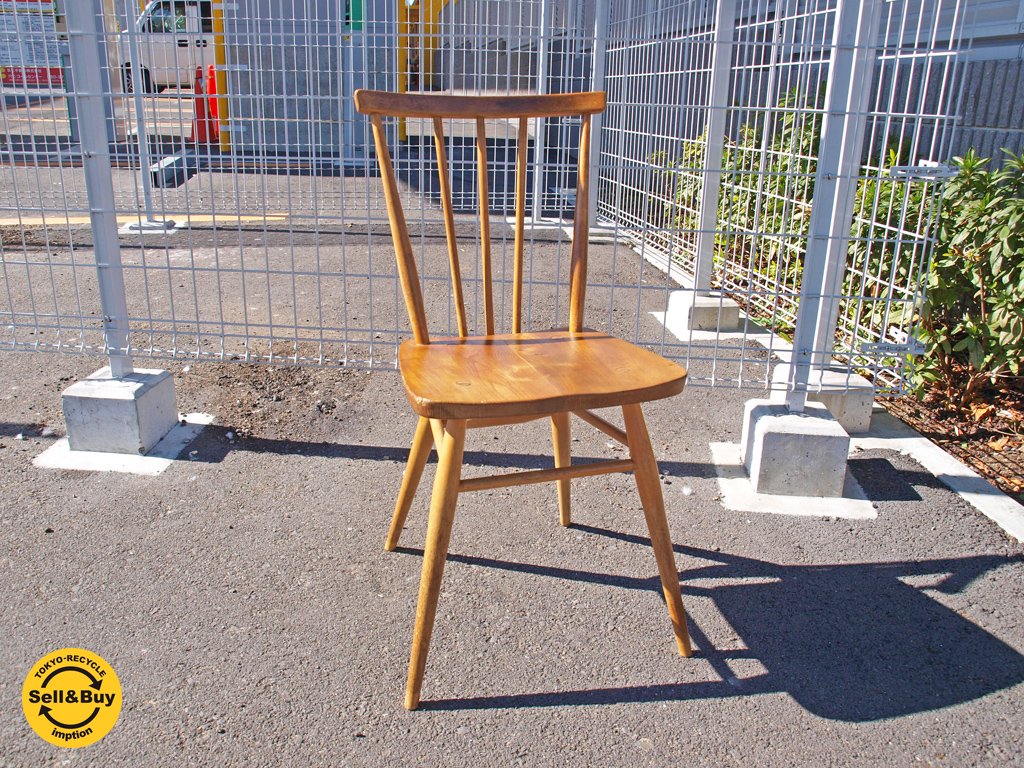 アーコール Ercol スティックバックチェア エレム材 英国 UKビンテージ B ★