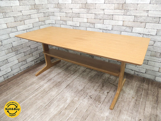 無印良品 MUJI オーク材 リビングでもダイニングでも使えるテーブル シンプルデザイン ナチュラル系 W150 ●