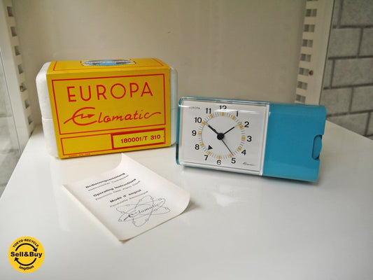 EUROPA UHREN elomatic ビンテージクロック 卓上時計 T310 ドイツ製  196-70年代 デッドストック ■