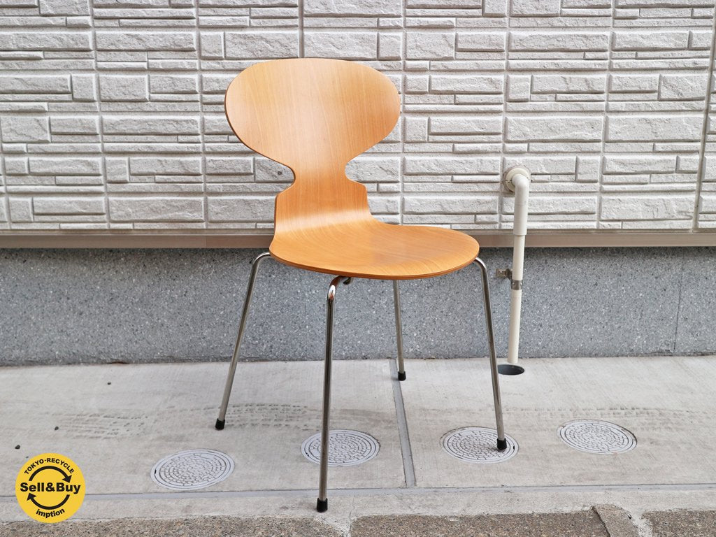 フリッツハンセン Fritz Hansen アントチェア ANT CHAIR アルネ ヤコブセン ナチュラル ビーチ アリンコ チェア  ◎