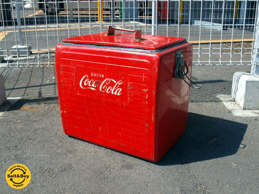 コカ・コーラ Coca-Cola エンボスロゴ クーラーボックス ボトルオープナー付 ICE US ヴィンテージ ★