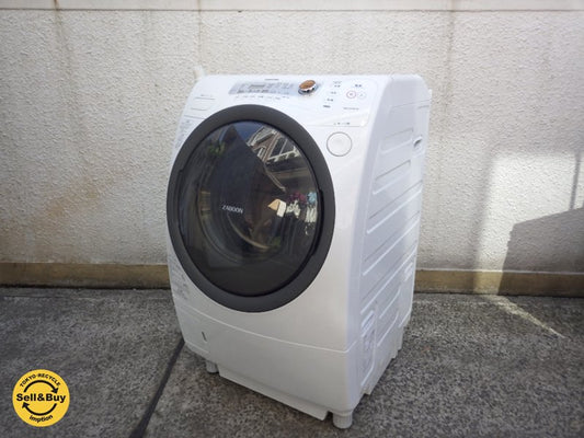 東芝 ドラム型洗濯乾燥機 9? ザブーン ZABOON ヒートポンプドラム TW-370L 左開き 2011年製 ●