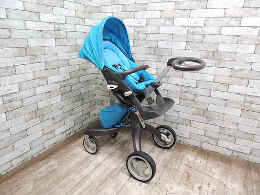 ストッケ Stokke エクスプローリー xplory ベビーカー 4輪 両対面式 ブルー ●