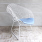 ノール Knoll ダイアモンドチェア Diamond Chair ブルークッション 付きハリーベルトイヤ デザイン♪