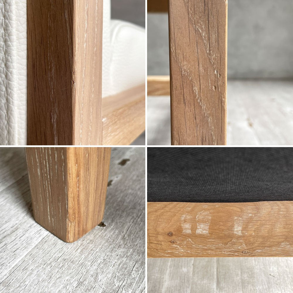 シギヤマ家具 シティ City C-41 LDチェア ダイニングチェア オーク材 PVCレザー ホワイトカラー 岩倉榮利 参考定価￥44,600- 廃番 ♪