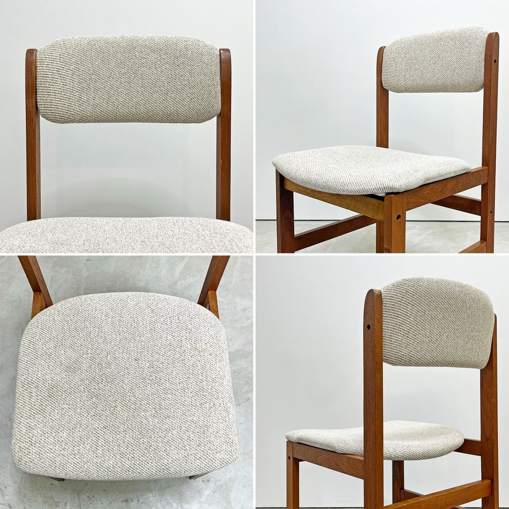 ベニーリンデンデザイン BENNY LINDEN DESIGN ダイニングチェア チーク無垢材 ファブリック デンマーク ビンテージ B ●