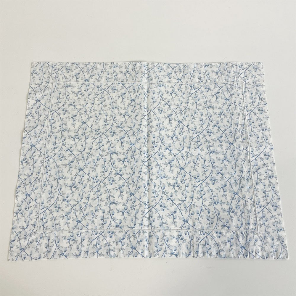 イヴドローム Yves Delorme クッションカバー  ピローケース ブルーフラワー フランス ●