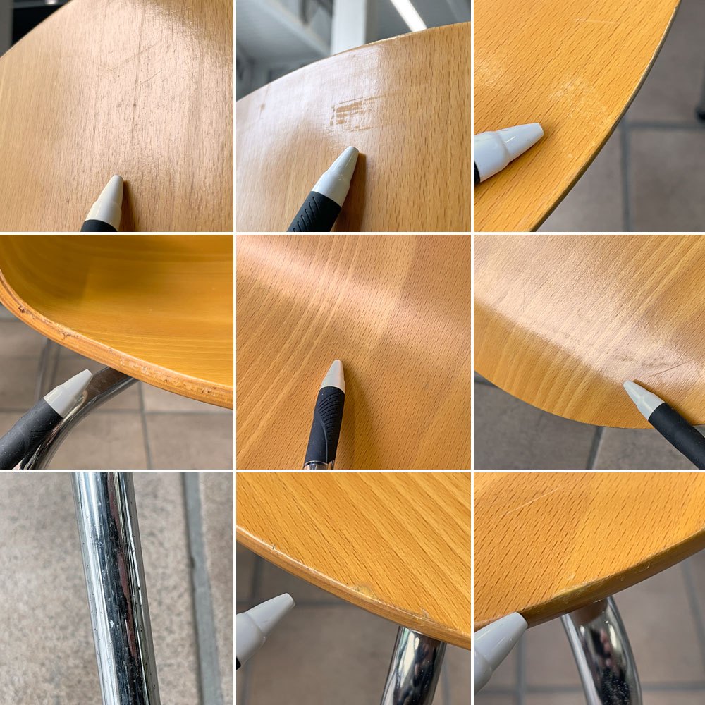 フリッツハンセン Fritz Hansen アントチェア 4本脚 ナチュラルビーチ ラッカー アルネ・ヤコブセン 北欧家具 F ◇