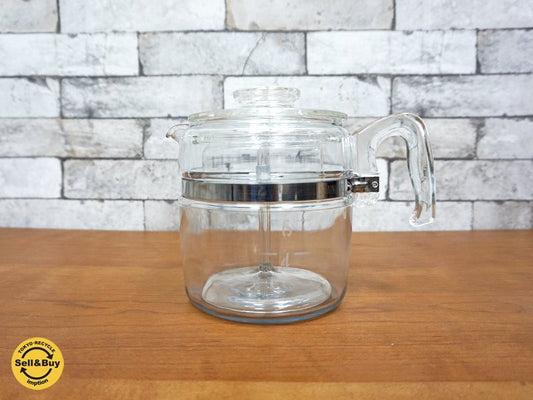 オールドパイレックス old PYREX  パーコレーター デラックス 6Cup 60's～70'sビンテージ ●